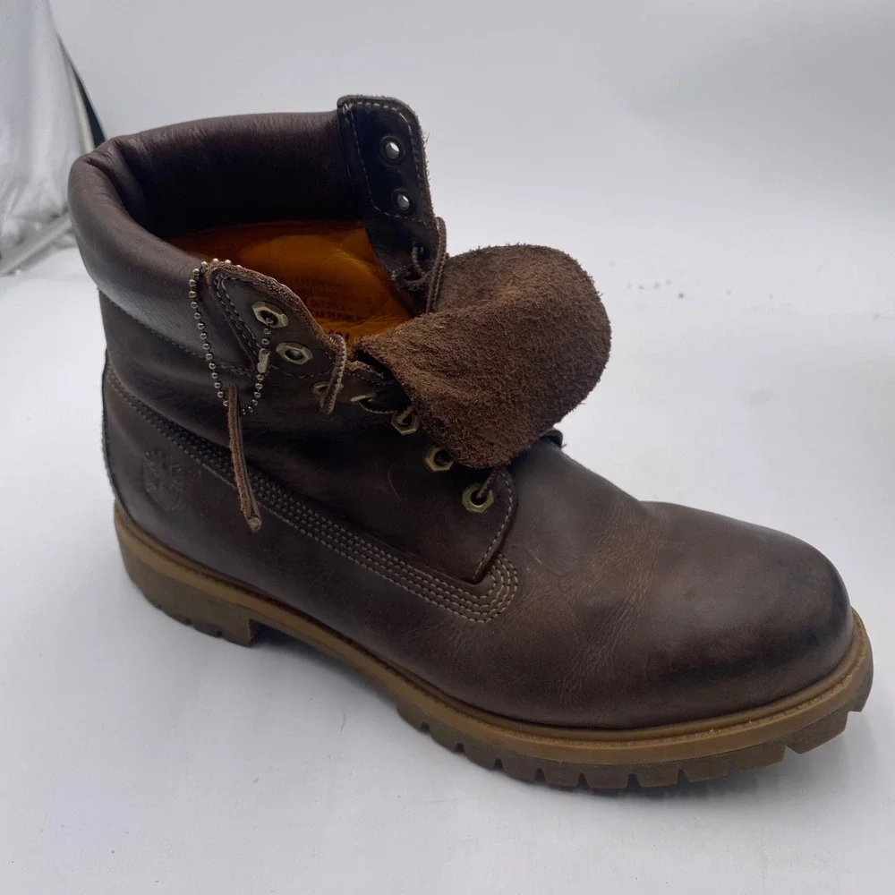 Timberland 27097 6-Inch Premium Waterproof Boot Men 11.5M Dark Brown Leather Lug